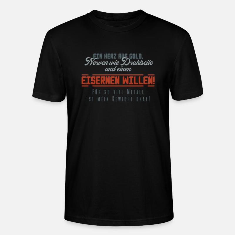 Un coeur d'or - T-shirt bio CRAFTER Stanley Stella Unisexe - noir