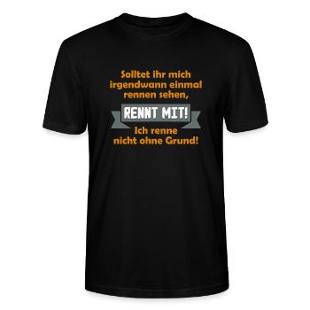 Funny saying - Stanley/Stella CRAFTER Unisex Organic T-Shirt - black - Front - Alina (178cm) & Michal (187cm)
