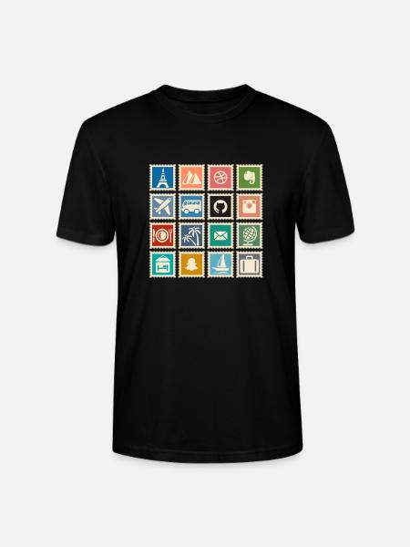 Briefmarken sammeln - Stanley/Stella Unisex Bio-T-Shirt CRAFTER - Schwarz