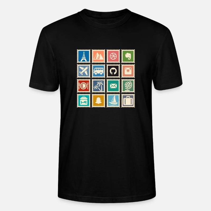 Briefmarken sammeln - Stanley/Stella Unisex Bio-T-Shirt CRAFTER - Schwarz