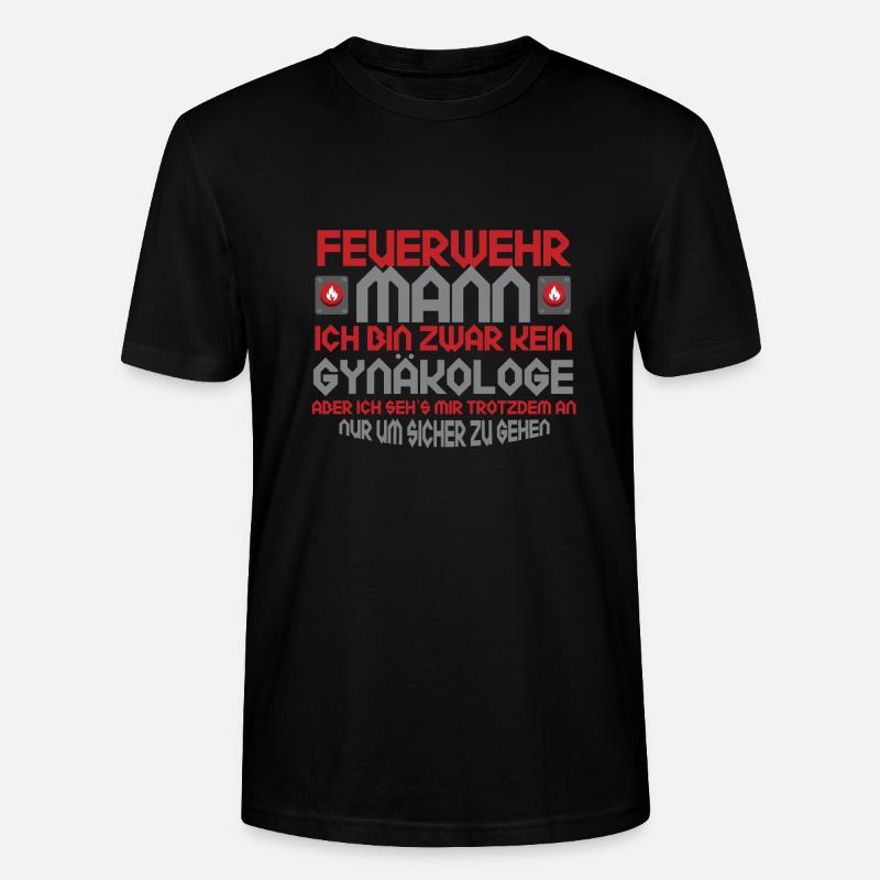 pompiers - T-shirt bio CRAFTER Stanley Stella Unisexe - noir