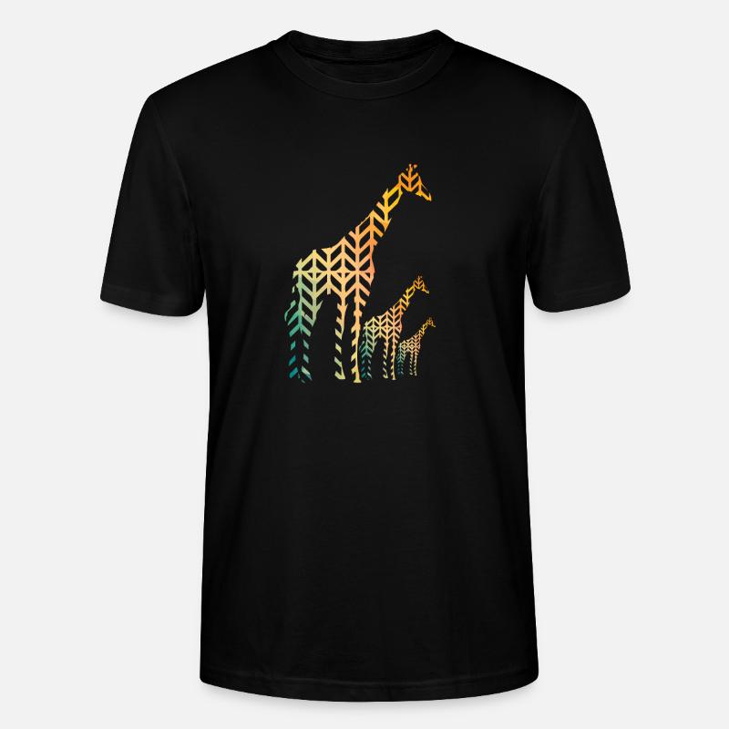 giraffe - Stanley/Stella CRAFTER Unisex Organic T-Shirt - black