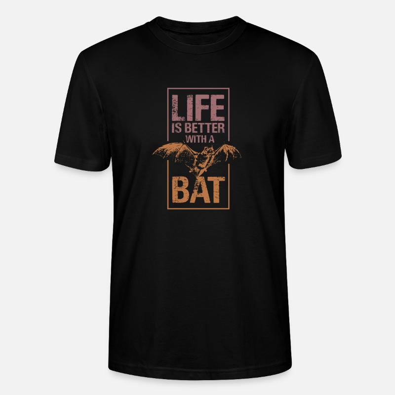 bat - Stanley/Stella CRAFTER Unisex Organic T-Shirt - black