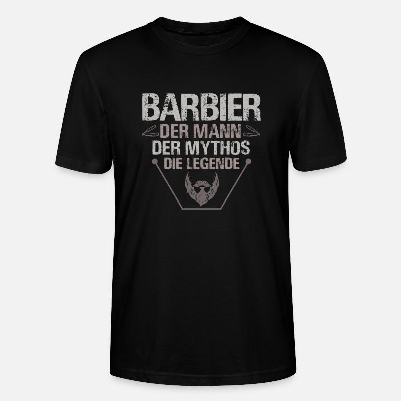 Barbier Barber - T-shirt bio CRAFTER Stanley Stella Unisexe - noir