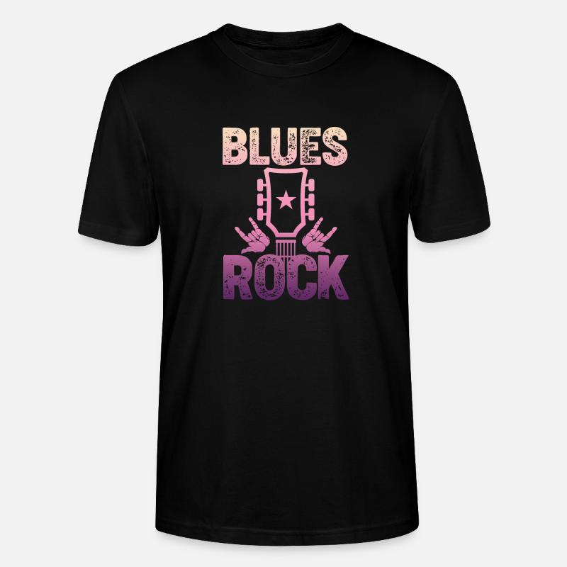 Blues Rock - Stanley/Stella CRAFTER Unisex Organic T-Shirt - black