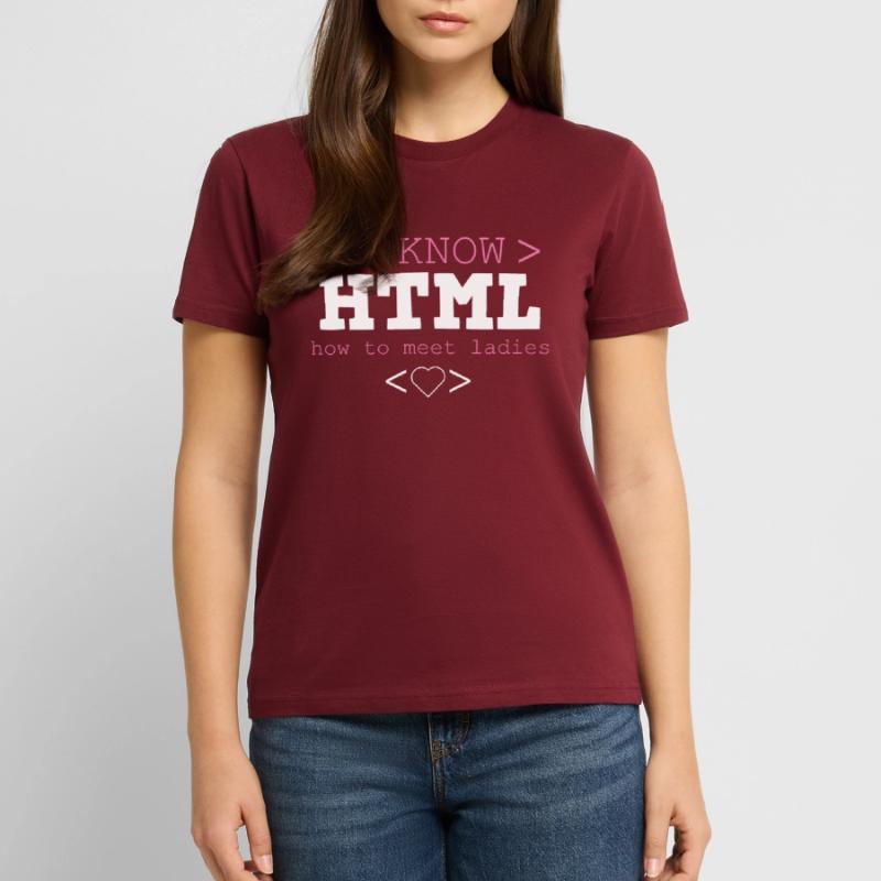 HTML Editor Hypertext Markup Language Web Document Stanley/Stella CRAFTER Unisex Organic T-Shirt