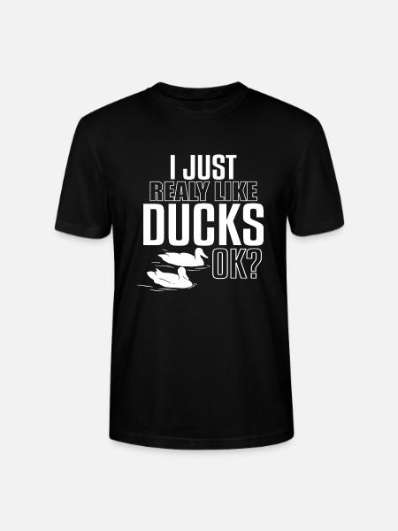 I like ducks - Stanley/Stella CRAFTER Unisex Organic T-Shirt - black