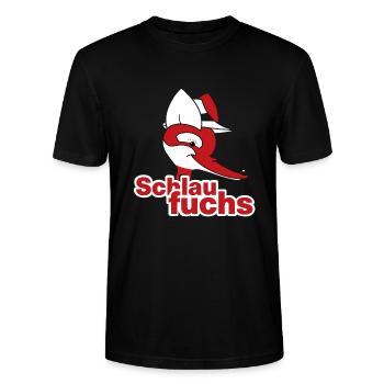 Herr Fuchs Schlaufuchs - Stanley/Stella Unisex Bio-T-Shirt CRAFTER - Schwarz - Vorne - Alina (178cm) & Michal (187cm)