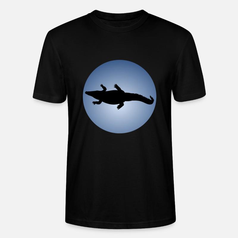 Echse Schädel Panzer - Stanley/Stella Unisex Bio-T-Shirt CRAFTER - Schwarz