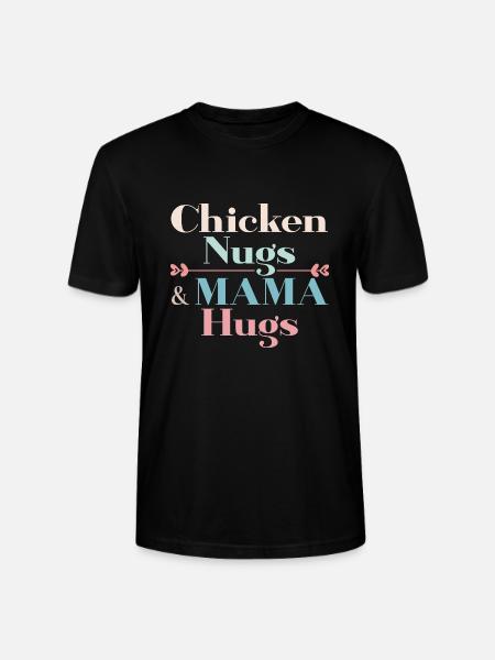 Chicken Nugs & Mama Hugs - Stanley/Stella CRAFTER Unisex Organic T-Shirt - black