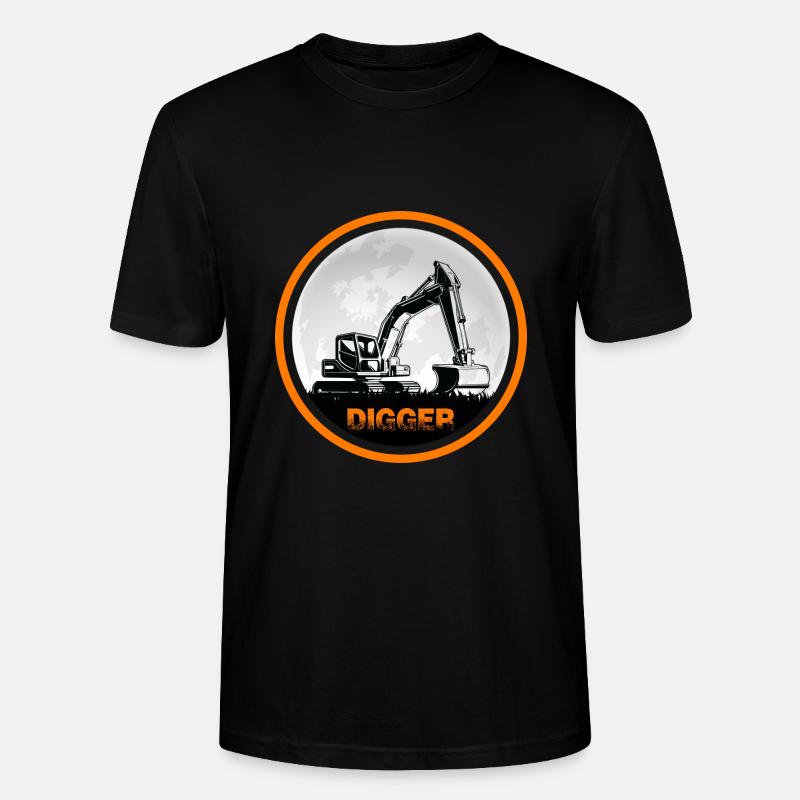 Baggerfahrer Bagger "Digger" Baggerschaufel - Stanley/Stella Unisex Bio-T-Shirt CRAFTER - Schwarz
