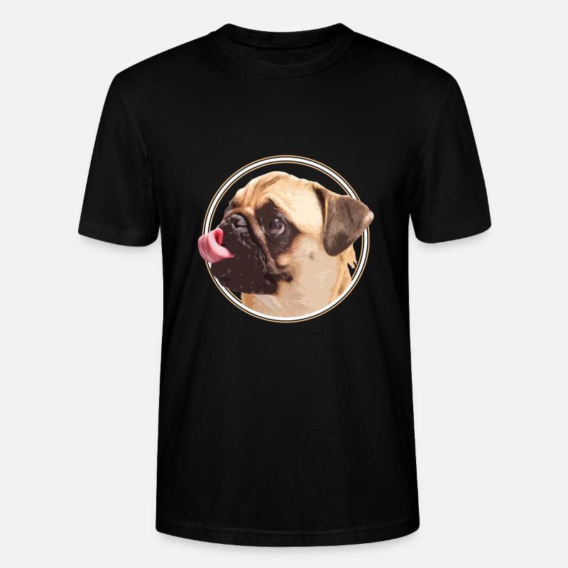 Lustiger Mops - Stanley/Stella Unisex Bio-T-Shirt CRAFTER - Schwarz