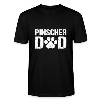 Pinscher Papa Pinscher Chiens - T-shirt bio CRAFTER Stanley Stella Unisexe - noir - Devant - Alina (178cm) & Michal (187cm)