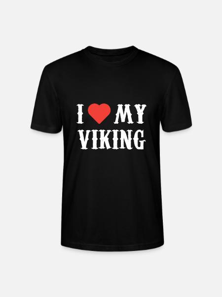 I Love My Viking Clothing Valentine Gift Her Women - Stanley/Stella CRAFTER Unisex Organic T-Shirt - black