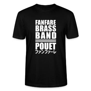 Fanfare Brass Band - T-shirt bio CRAFTER Stanley Stella Unisexe - noir - Devant - Alina (178cm) & Michal (187cm)