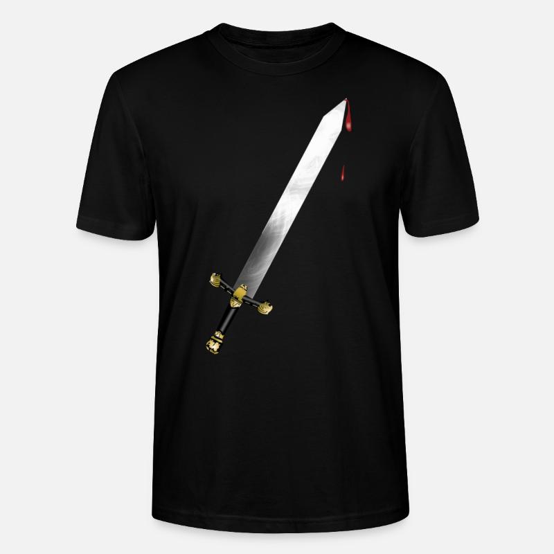Schwert mit Blut - Stanley/Stella Unisex Bio-T-Shirt CRAFTER - Schwarz