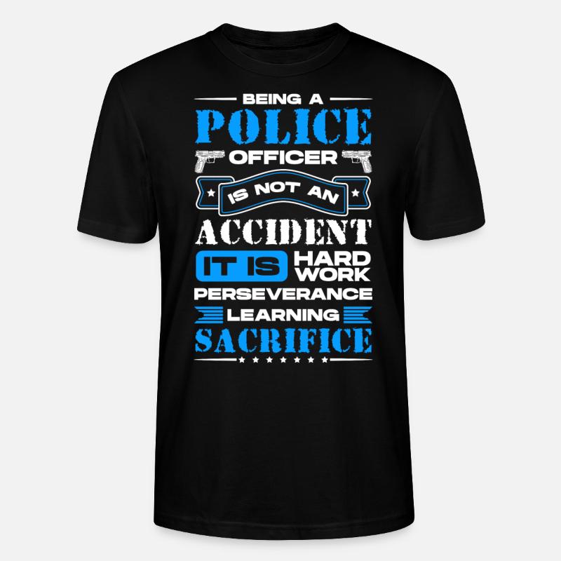 Polizei Sirene Uniform - Stanley/Stella Unisex Bio-T-Shirt CRAFTER - Schwarz