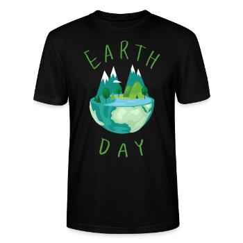 Jour de la Terre Changement climatique - T-shirt bio CRAFTER Stanley Stella Unisexe - noir - Devant - Alina (178cm) & Michal (187cm)