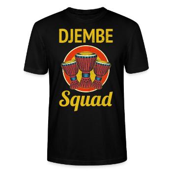 Djembe Squad Schlagzeuger Musik Schlagzeuger Musiker - Stanley/Stella Unisex Bio-T-Shirt CRAFTER - Schwarz - Vorne - Alina (178cm) & Michal (187cm)