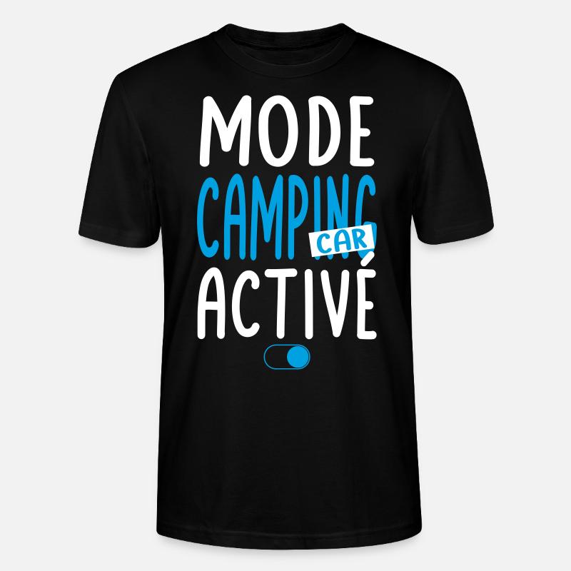 Mode Camping-car activé - Idée cadeau - T-shirt bio CRAFTER Stanley Stella Unisexe - noir