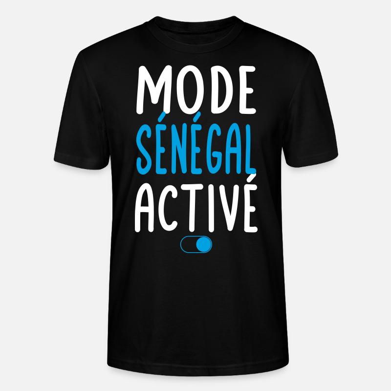 Mode Sénégal Activé - Idée Cadeau - T-shirt bio CRAFTER Stanley Stella Unisexe - noir