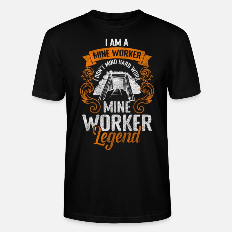 Profession de pelle de mineur - T-shirt bio CRAFTER Stanley Stella Unisexe - noir