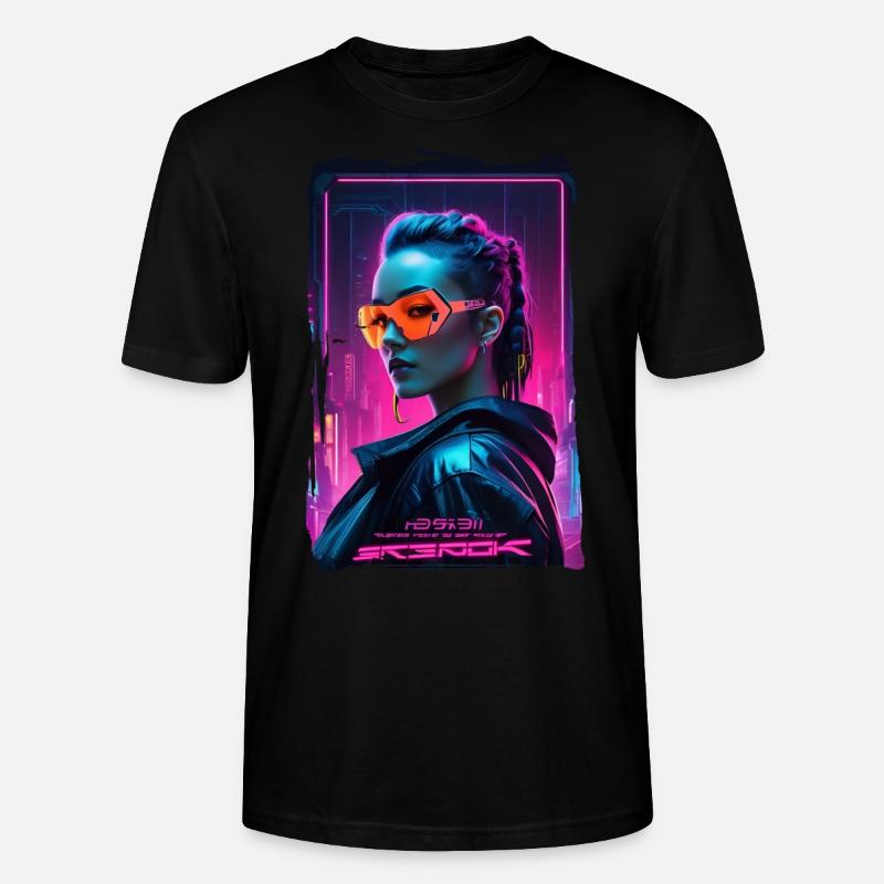 Neon Brille - Stanley/Stella Unisex Bio-T-Shirt CRAFTER - Schwarz
