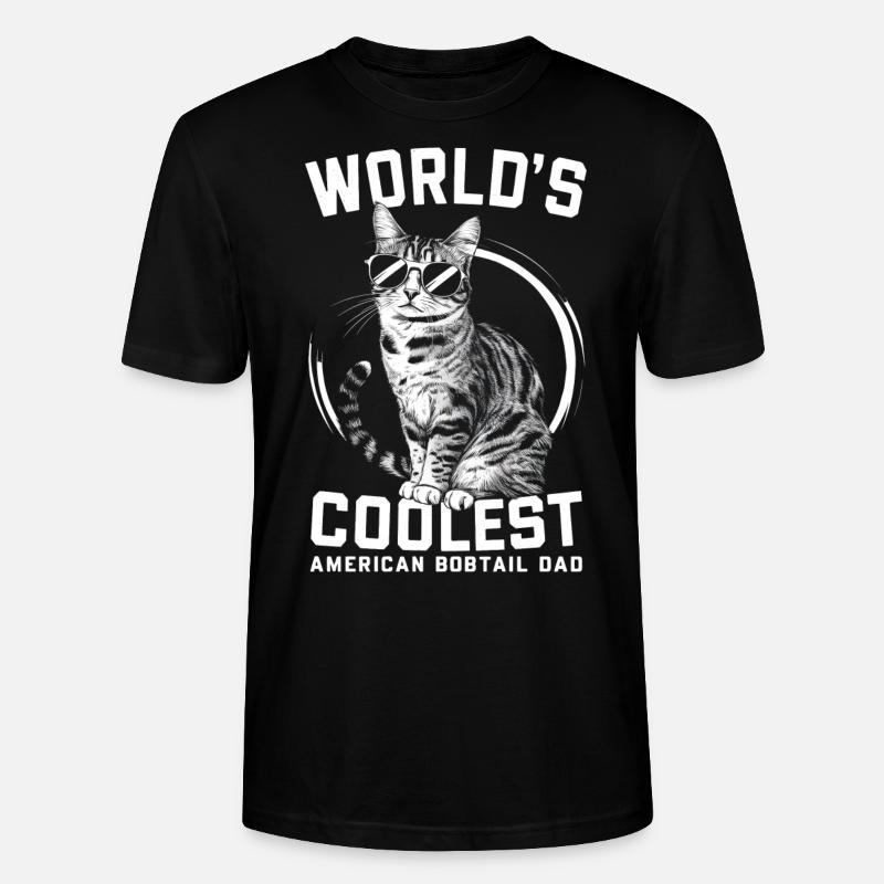 Katze American Bobtail Geschenk - Stanley/Stella Unisex Bio-T-Shirt CRAFTER - Schwarz
