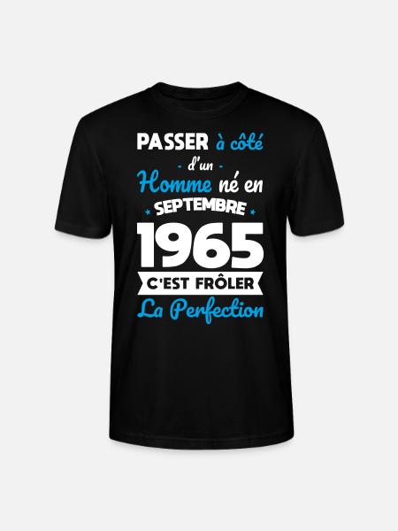 60. Geburtstag - geboren im September 1965 - Stanley/Stella Unisex Bio-T-Shirt CRAFTER - Schwarz