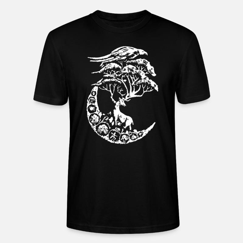 mythische Hirsche - Stanley/Stella Unisex Bio-T-Shirt CRAFTER - Schwarz