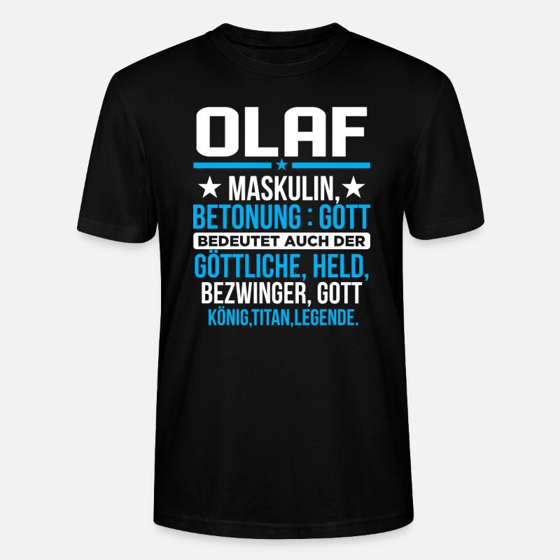 OLAF - Titan - Stanley/Stella Unisex Bio-T-Shirt CRAFTER - Schwarz