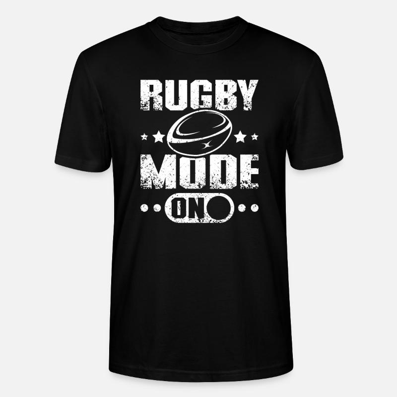 Mode Rugby activé - T-shirt bio CRAFTER Stanley Stella Unisexe - noir
