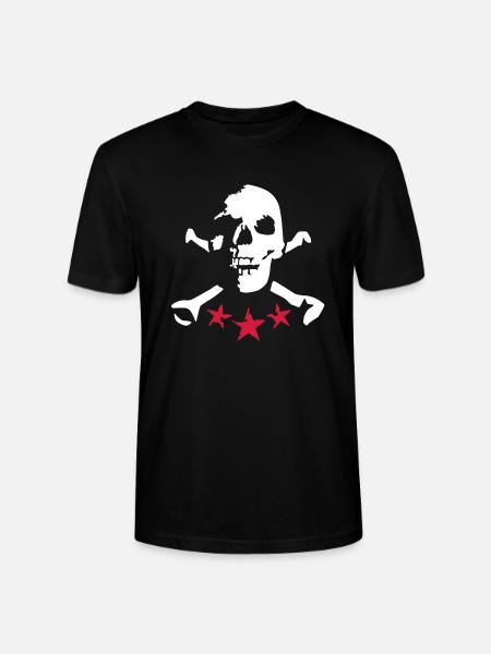 skull_and_stars_072011_a_2c - Stanley/Stella Unisex Bio-T-Shirt CRAFTER - Schwarz