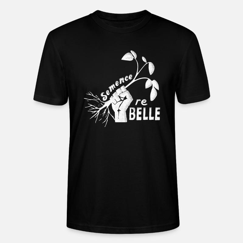 Semence rebelle (b) - T-shirt bio CRAFTER Stanley Stella Unisexe - noir