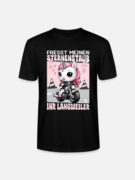 Unicorno in moto - Maglietta unisex ecologica CRAFTER di Stanley/Stella - nero