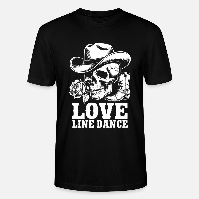 Skelett Cowboy Line Dance - Stanley/Stella Unisex Bio-T-Shirt CRAFTER - Schwarz