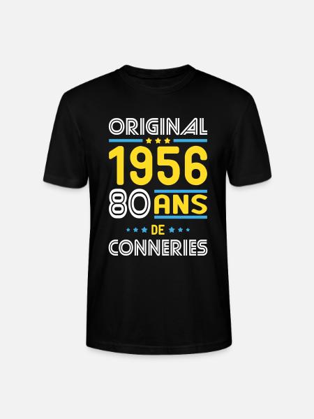 Original – 1956 – 70 years of - Stanley/Stella CRAFTER Unisex Organic T-Shirt - black