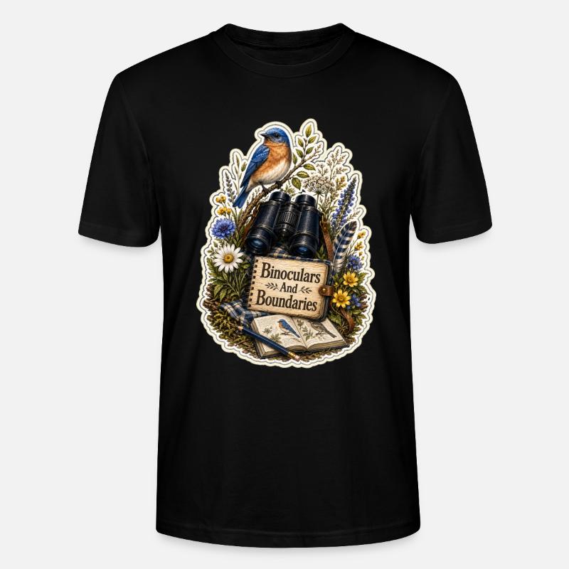 Binoculars And Boundaries Wolken - Stanley/Stella Unisex Bio-T-Shirt CRAFTER - Schwarz