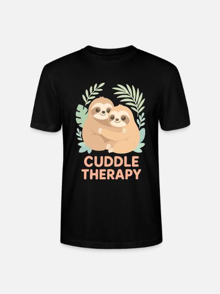 Cuddle Therapy: Süße Faultiere im Dschungel - Stanley/Stella Unisex Bio-T-Shirt CRAFTER - Schwarz