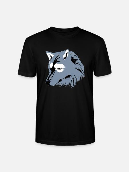 Wolf (3c) - Stanley/Stella Unisex Bio-T-Shirt CRAFTER - Schwarz