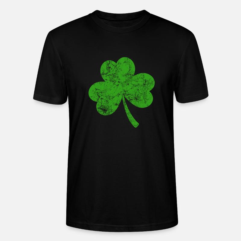 Trèfle - Saint-Patrick - Irlande - T-shirt bio CRAFTER Stanley Stella Unisexe - noir