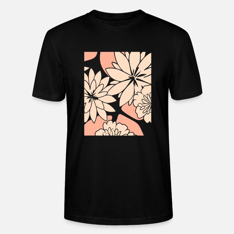 Fleurs - Printemps - Été - Fleurs - T-shirt bio CRAFTER Stanley Stella Unisexe - noir