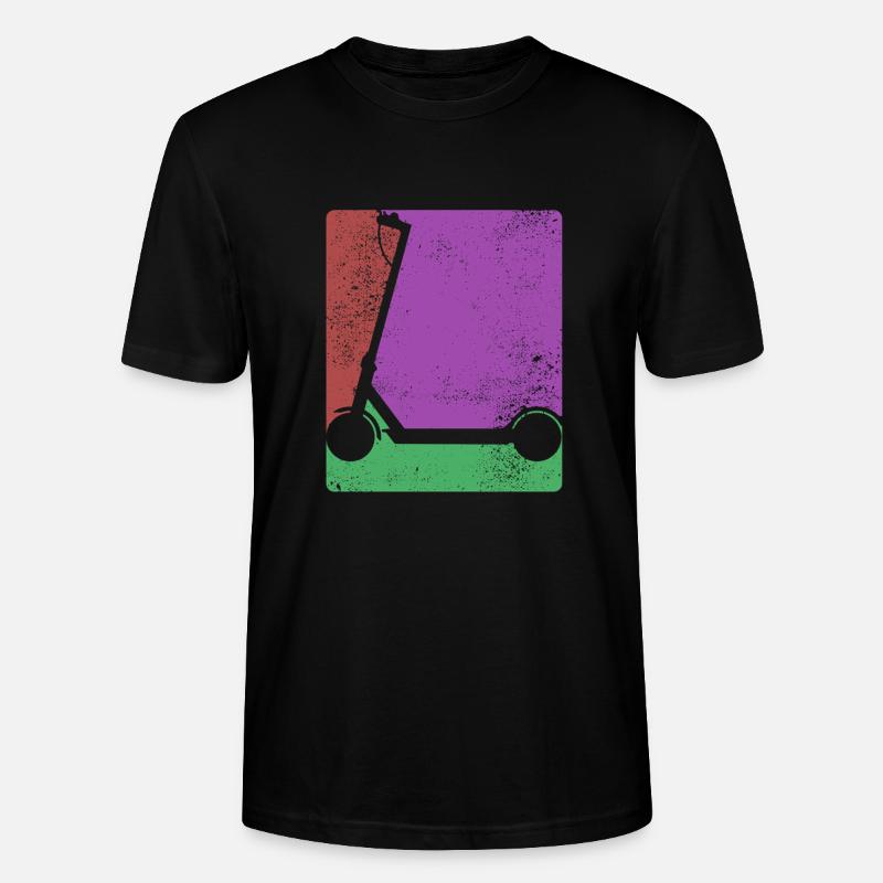 E-Scooter, Elektro Roller mit Akku - Stanley/Stella Unisex Bio-T-Shirt CRAFTER - Schwarz