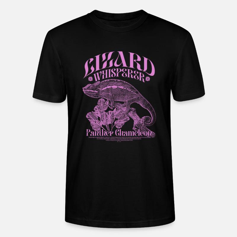 Pantherchamäleon Chamäleon Echsenflüsterer - Stanley/Stella Unisex Bio-T-Shirt CRAFTER - Schwarz