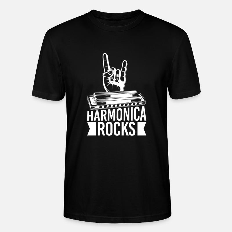 Harmonica Musican Rocks Harmonica - T-shirt bio CRAFTER Stanley Stella Unisexe - noir