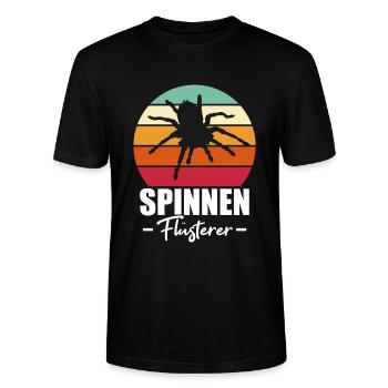 Spinnen Flüsterer Terrarium Spinne Besitzer - Stanley/Stella Unisex Bio-T-Shirt CRAFTER - Schwarz - Vorne - Alina (178cm) & Michal (187cm)