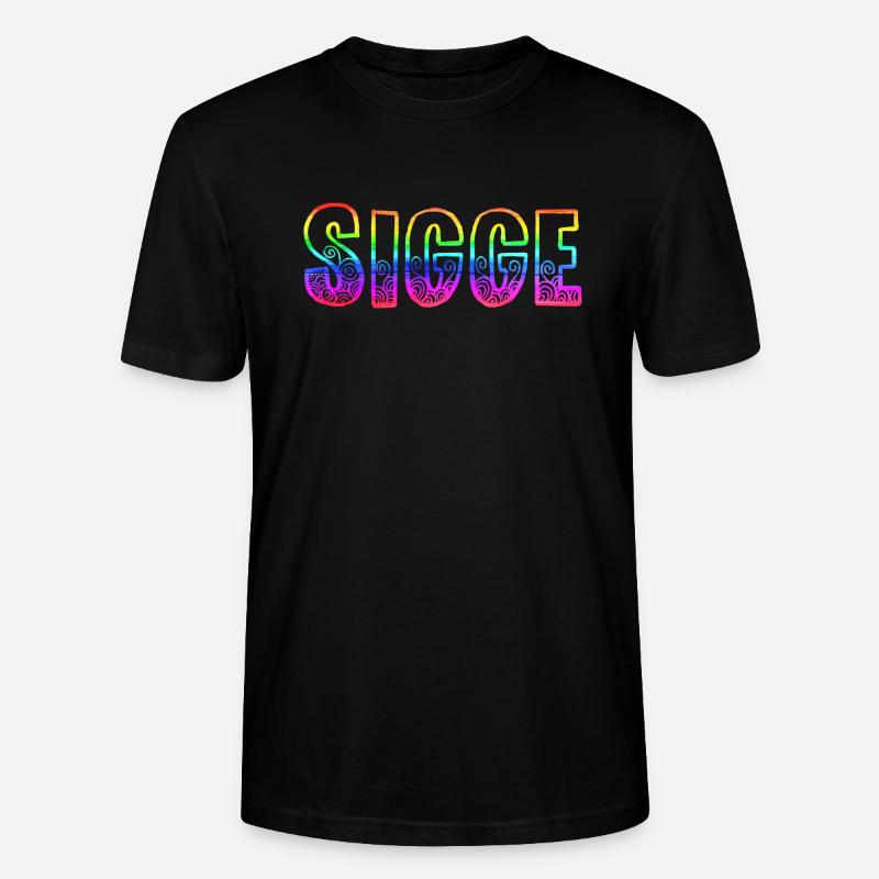 sigge rs rainbow - Stanley/Stella CRAFTER Unisex Organic T-Shirt - black