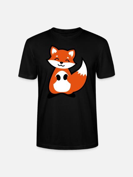 Cute fox animal child - Stanley/Stella CRAFTER Unisex Organic T-Shirt - black