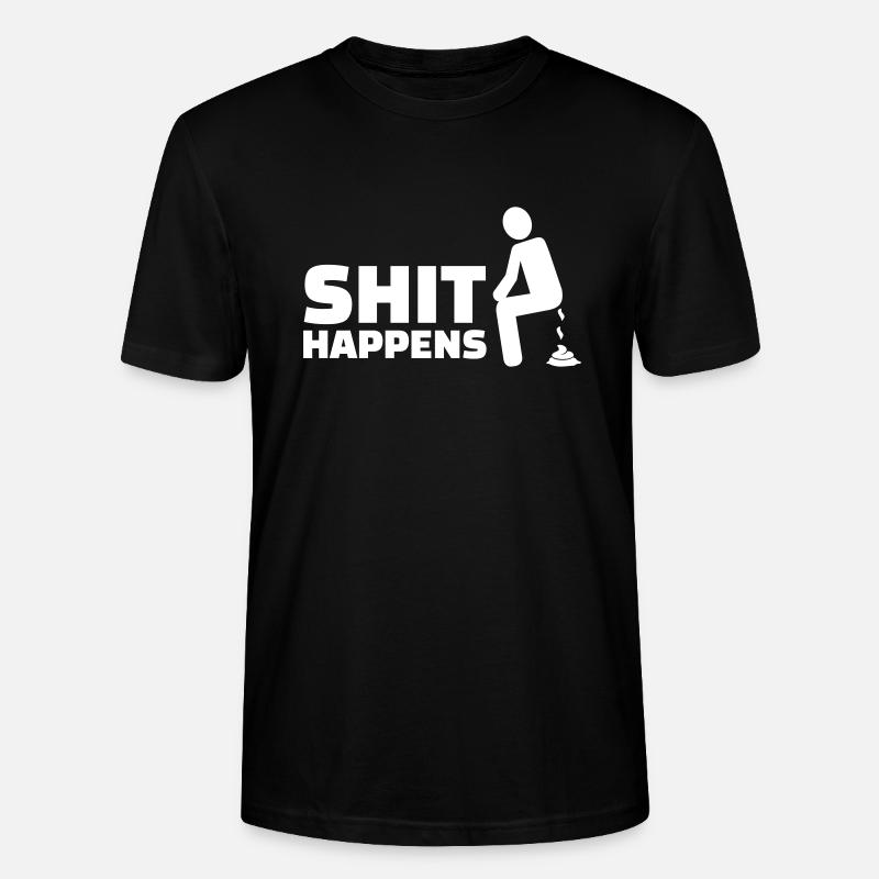 Shit happens - Stanley/Stella Unisex Bio-T-Shirt CRAFTER - Schwarz