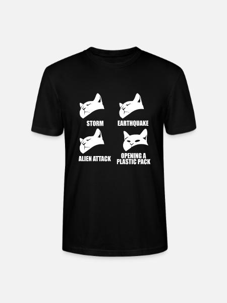 Chat - perception sélective - dire - T-shirt bio CRAFTER Stanley Stella Unisexe - noir